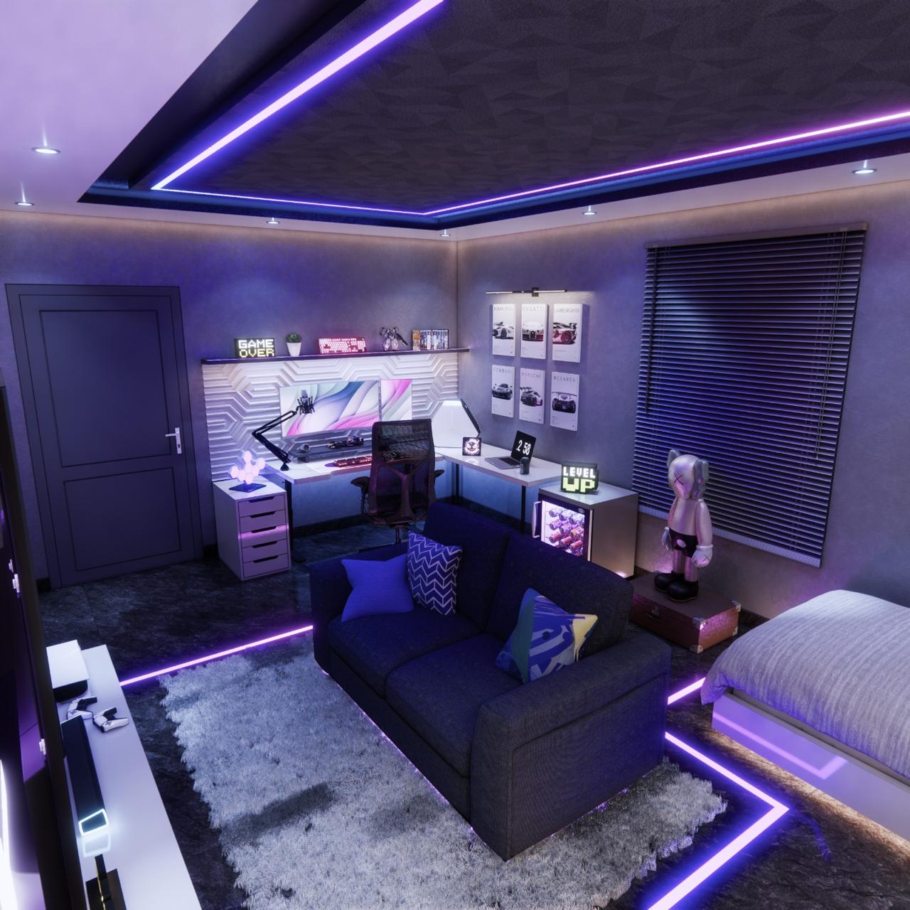 Gaming Room Design تصميم غرف قيمنق احترافية لفئة الستريمرز، اليوتيوبرز، والقيمرز المحترفين 